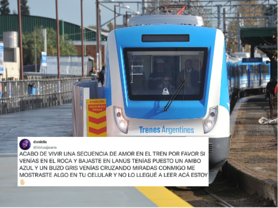 “Venías cruzando miradas conmigo”: Se enamoró en el Tren Roca y ahora lo busca intensamente por las redes sociales