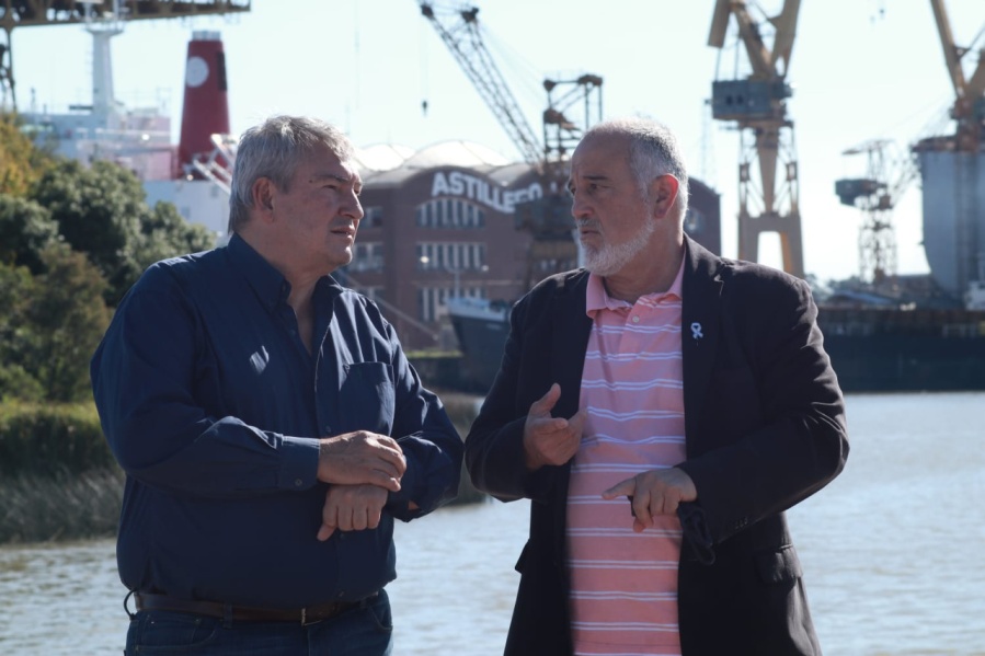 D'Onofrio recorrió el Puerto La Plata: ”Queremos que sea el puerto de aguas profundas más importante del país”