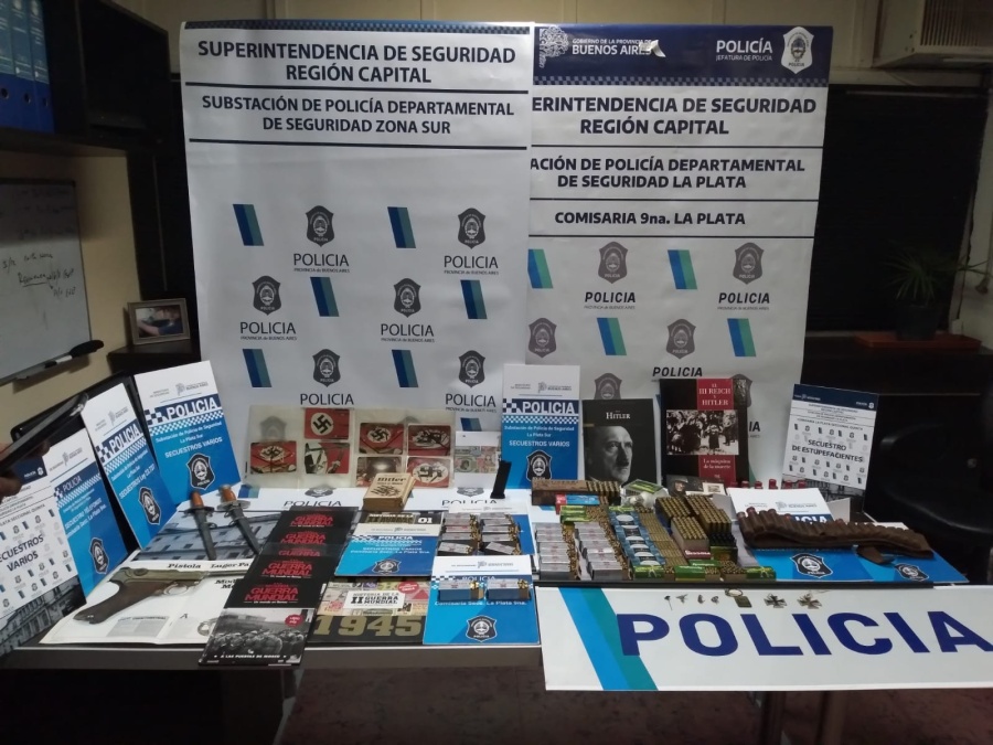 Objetos nazis y lleno de armas: así estaba el lugar donde detuvieron al ”loco del fusil” en La Plata