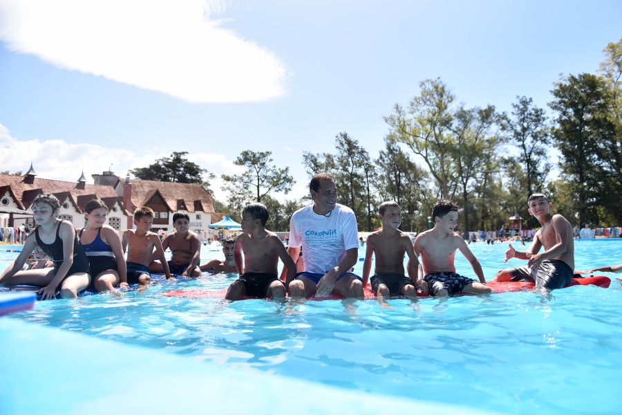 Garro interactuó con los chicos de la colonia en la República de los Niños y destacó que ”cada año hay más interesados”