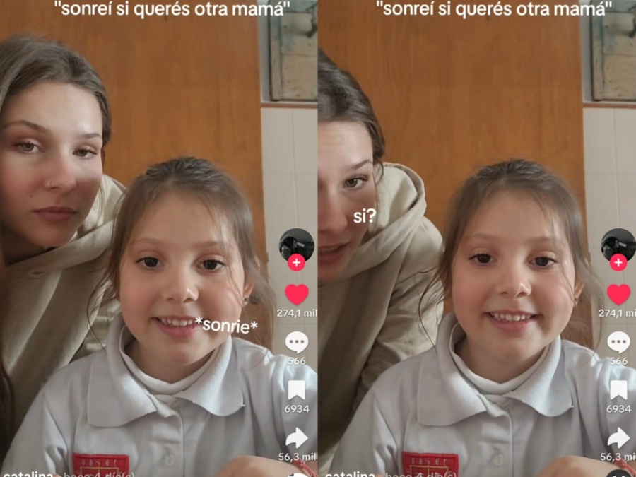 Una madre le dijo en chiste a su hija que sonría si quería otra mamá y la reacción sorprendió a todos