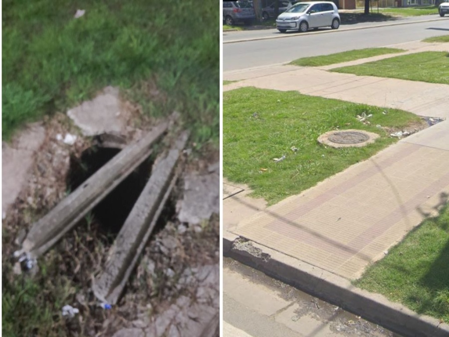 Alertaron por un pozo sin tapar en 150 y 66