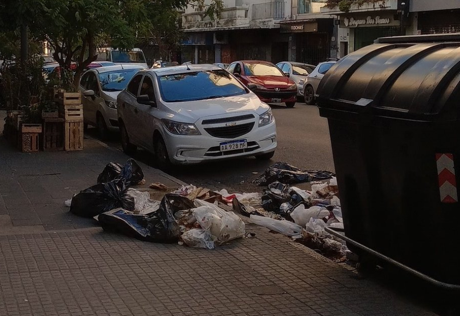 En el centro de La Plata se quejaron por una montaña de bolsas y basura