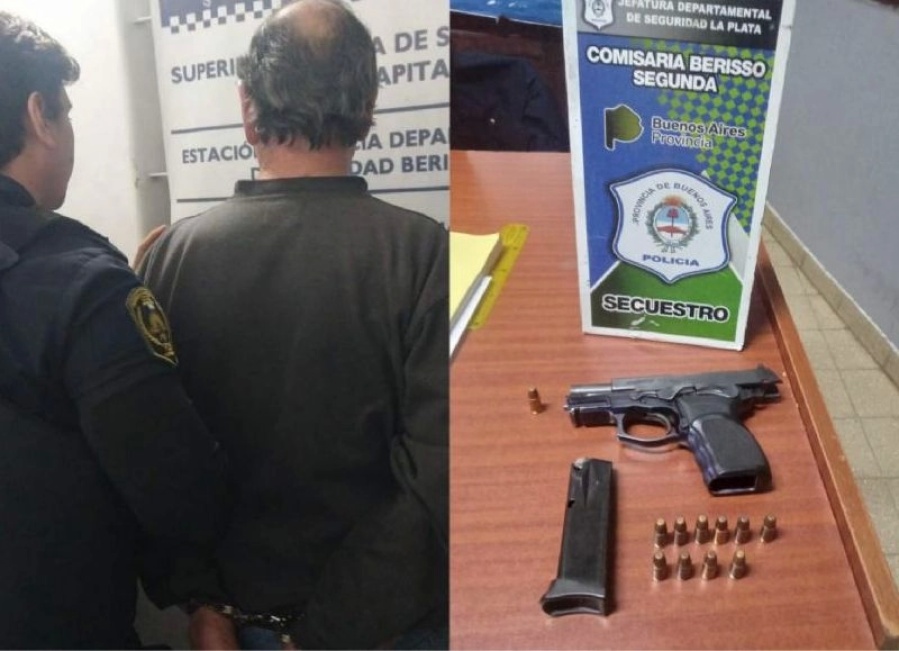 Detuvieron a un jubilado que filmaba y tenía un arma en la cintura