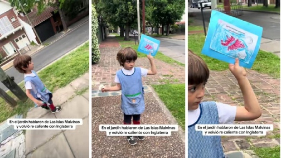 La inocencia y el orgullo de un nene patriota que se volvió viral