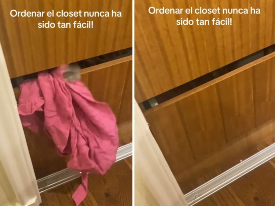 Una usuaria de Tik Tok mostró su particular método para ordenar sus remeras: ”¿es hecho en China?”