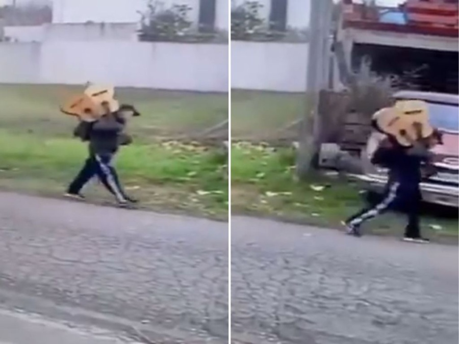 Entró a robar a una casa en Villa Elisa y quedó grabado por las cámaras del barrio