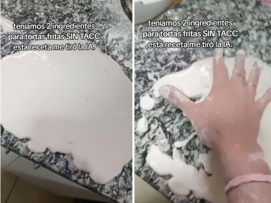 Le pidió a la IA que le haga una receta de tortas fritas, pero terminó creando una extraña masa viscosa