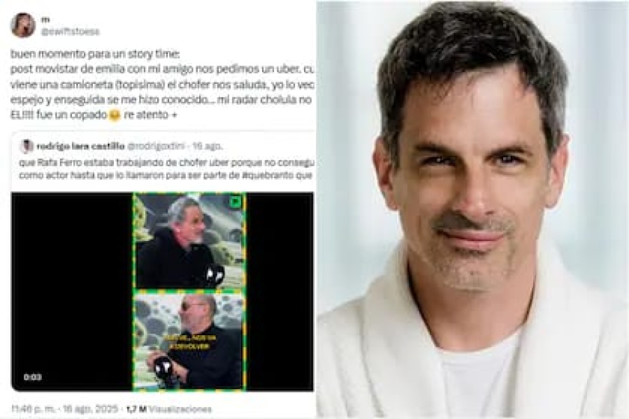 Se pidió un auto de aplicación y descubrió que el chofer era un reconocido actor: “fue un copado, re atento”