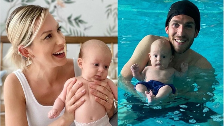 Noelia Marzol mostró el primer día de natación de su bebé: ”Me lo quiero comer”