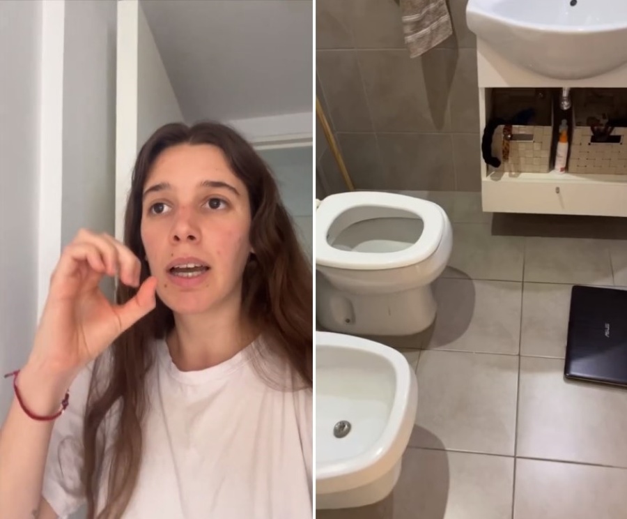 Se llevó la compu al baño en plena clase virtual y prendió la cámara sin querer: ”Mis compañeros vieron esto”