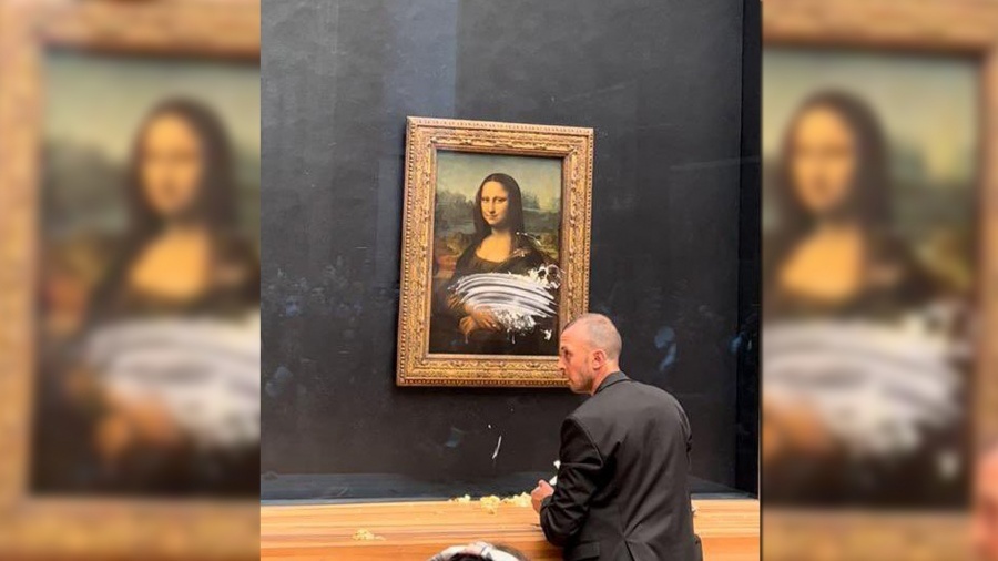 Vandalizaron el cuadro de La Gioconda en París