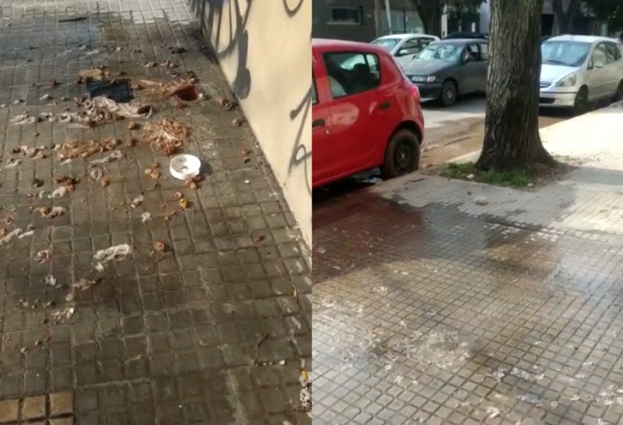 ”Es una situación asquerosa”: Vecinos denuncian un desborde cloacal en la vereda del Hospital de Niños