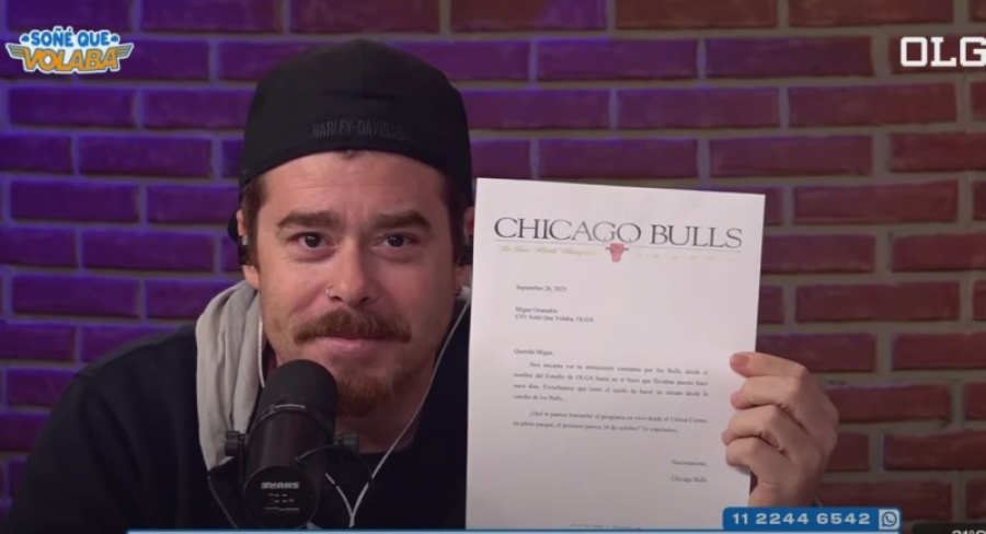 Emoción y sorpresa en Olga: Migue Granados transmitirá desde el estadio de los Chicago Bulls