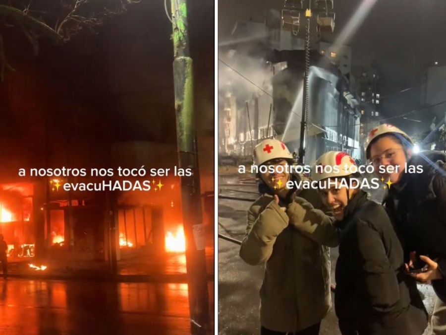 ”La Plata core”: un grupo de amigas mostró cómo fueron evacuadas del incendio del depósito