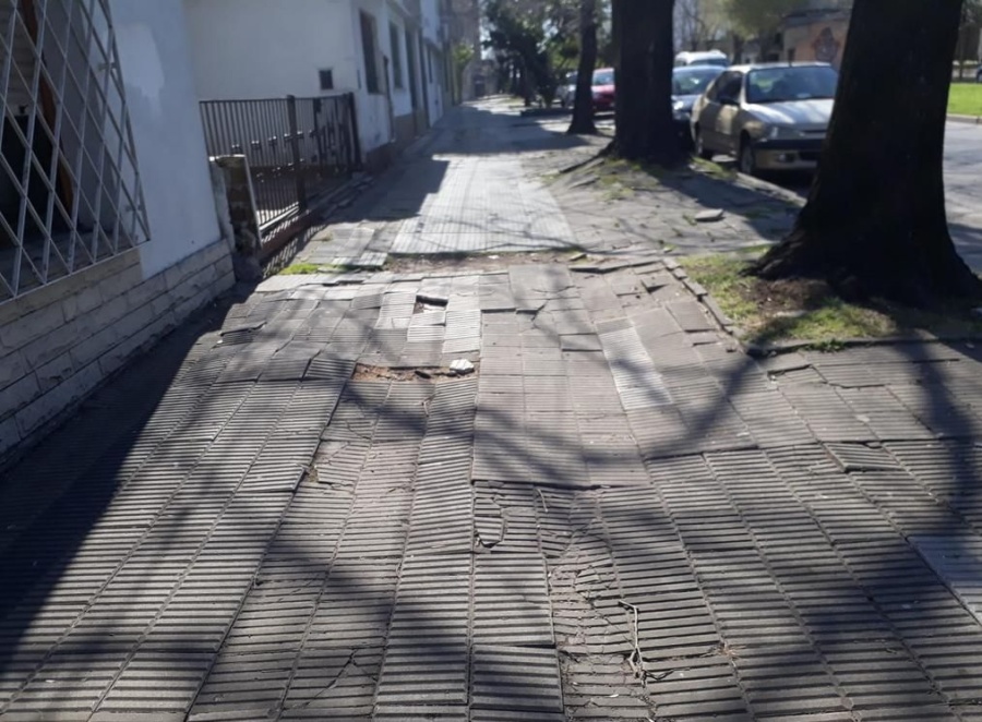 En 19 y 65 alertaron por las veredas rotas: ”Se necesitan arreglos ya”