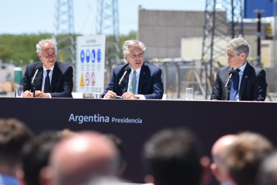 Alberto Fernández inauguró obras en una central térmica de Ensenada clave para la generación de energía en la Provincia