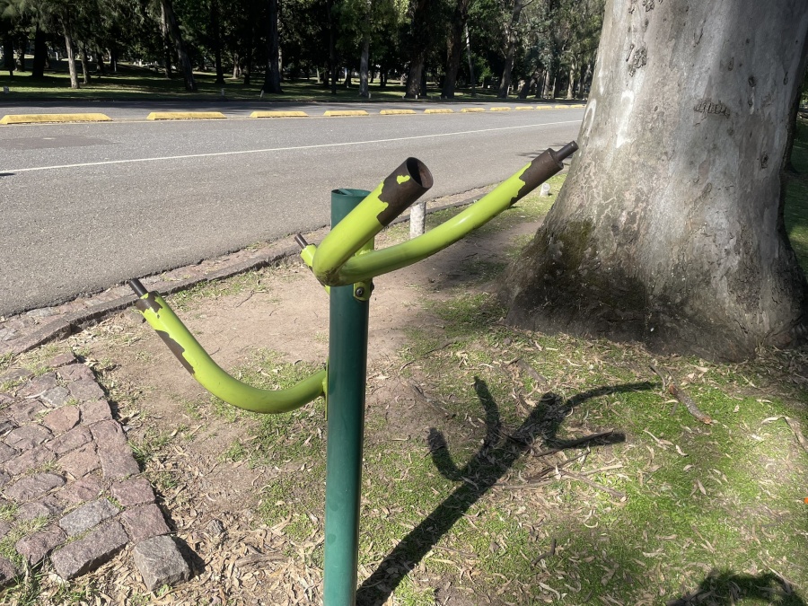 Vecinos se quejaron otra vez por el estado de los juegos del Bosque platense