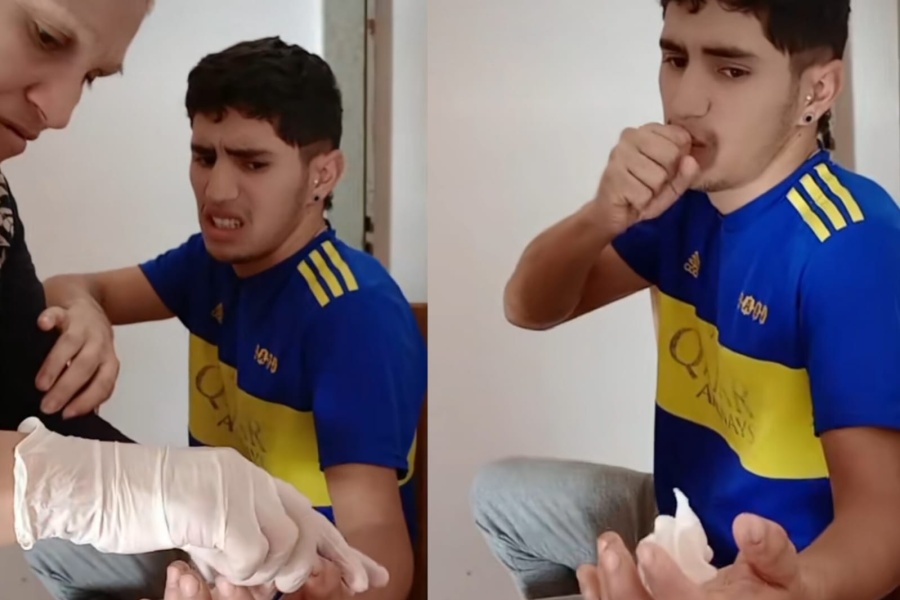 ”¿Querés una galletita?”: es de Melchor Romero, la mamá le quitó un vendaje de la mano y su ”resistencia” se volvió viral