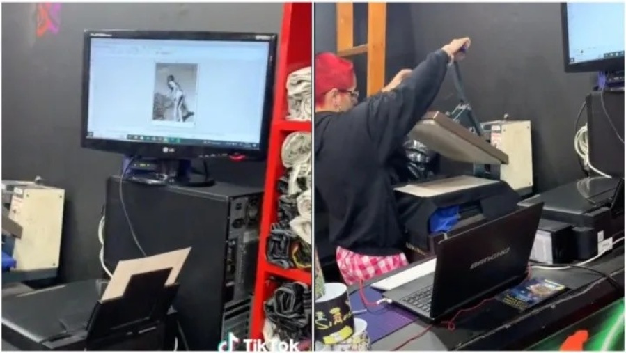 ”Es el cu... de mi novia”: Estampó una remera con una foto de su pareja y la reacción en Tik Tok se hizo viral