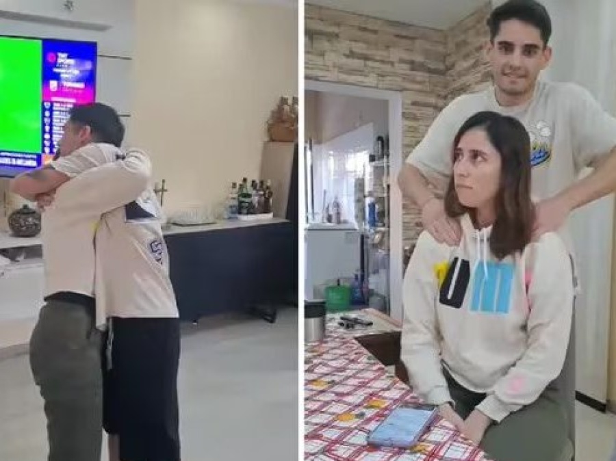 Volvió a Argentina luego de dos años viviendo en Italia y sorprendió a su hermana de una manera impensada