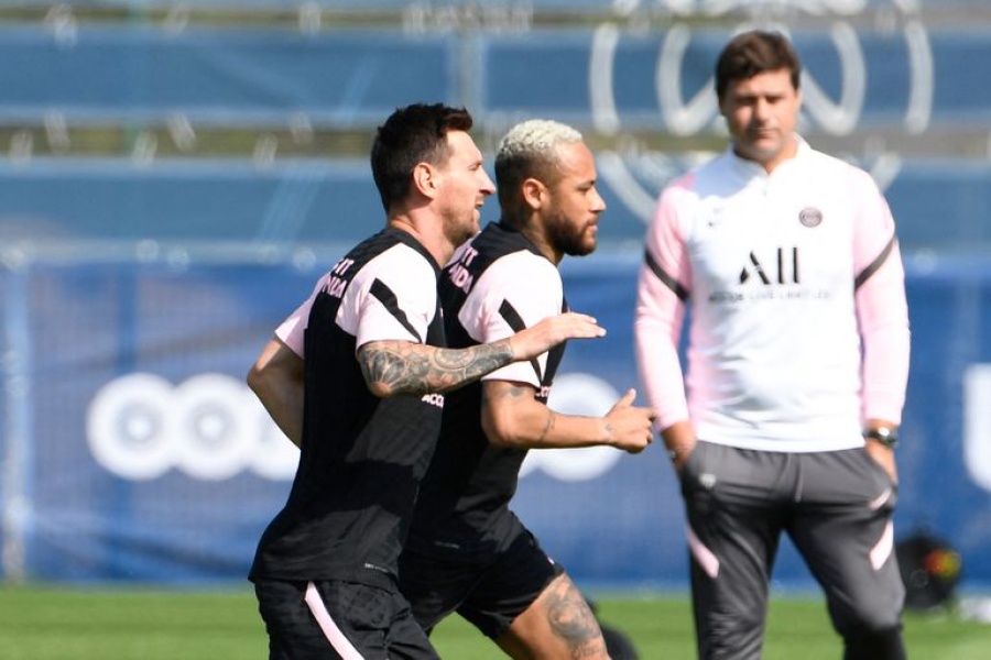 Después de la lesión en la rodilla, Messi volvió a entrenarse en el PSG