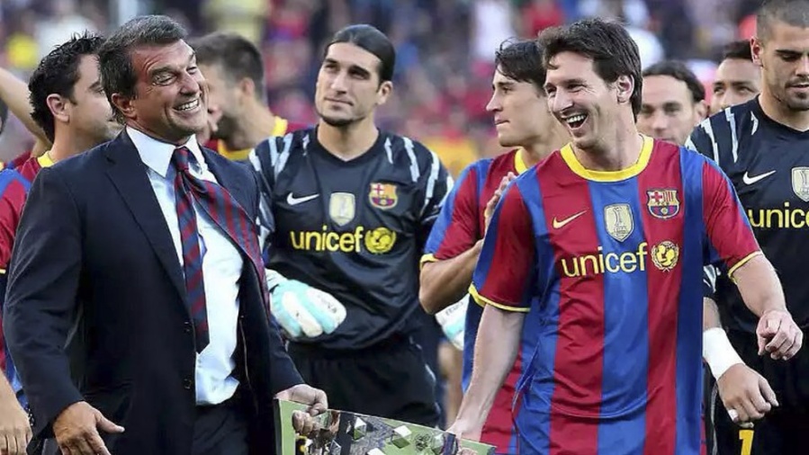 Laporta dice que ”progresa” la negociación con Messi y aguarda una reunión con la Liga española