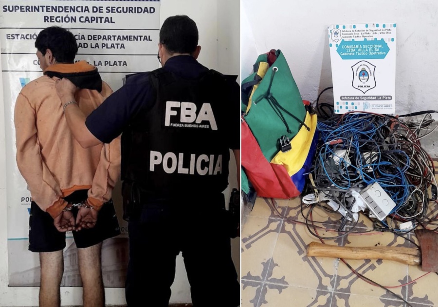 Insólito: intentó robarle 30 metros de cable a su vecina y cayó preso en Villa Elisa