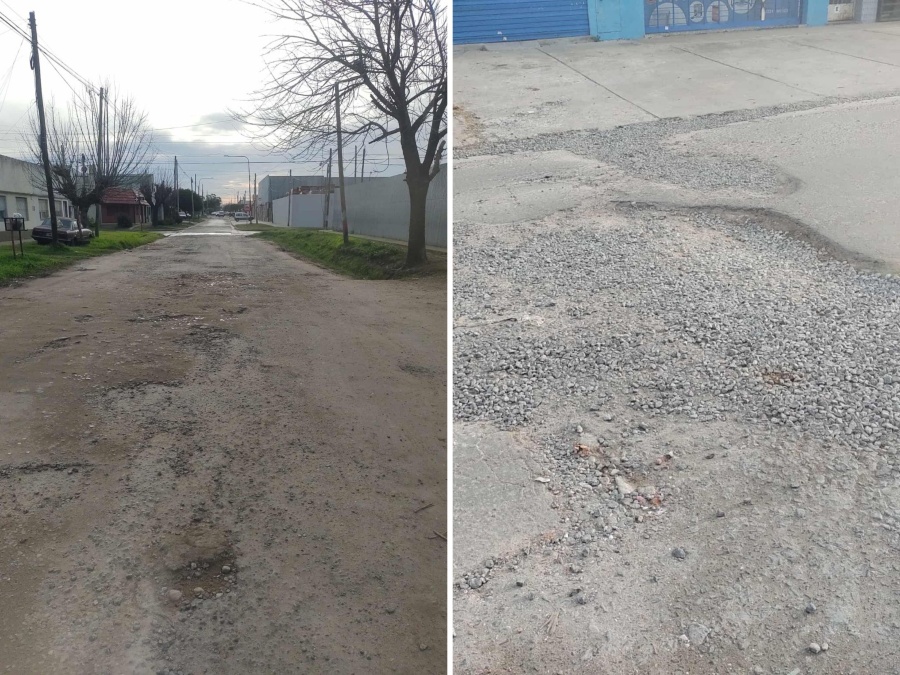 Vecinos de 138 y 66, en Los Hornos, reclaman por el estado de la calle