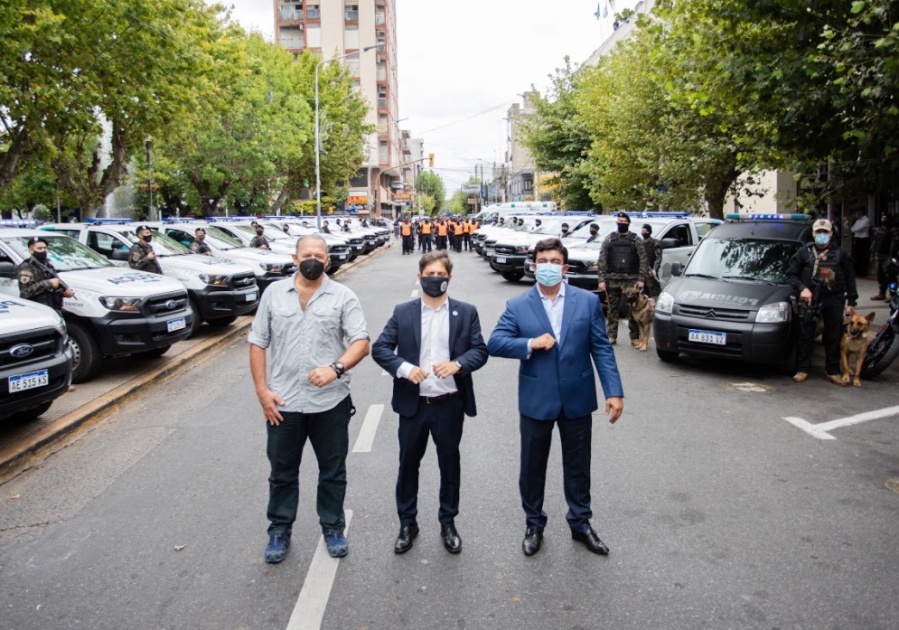 Kicillof, en la Matanza junto a Berni y Espinoza: ”Hemos trabajado para sumar herramientas para la prevención del delito”