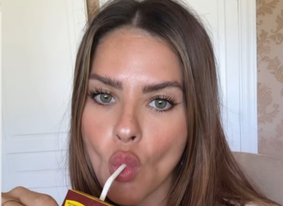 La China Suárez se grabó mientras tomaba leche y lanzó una picante frase a Mauro Icardi: ”Podría estar 24 horas...”