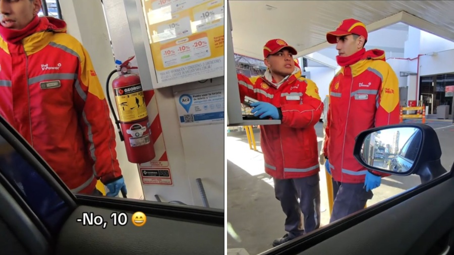 “¿Diez mil? No, diez”: Un joven fue a cargar 10 pesos de nafta, los playeros no lo podían creer y se volvió viral