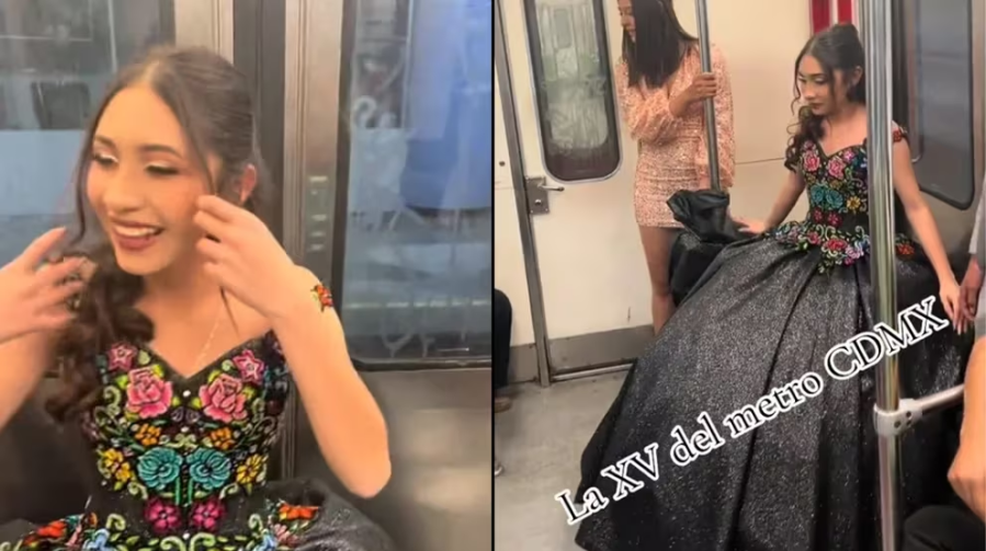 Una joven llegó a su fiesta de 15 años en el subte y se volvió viral