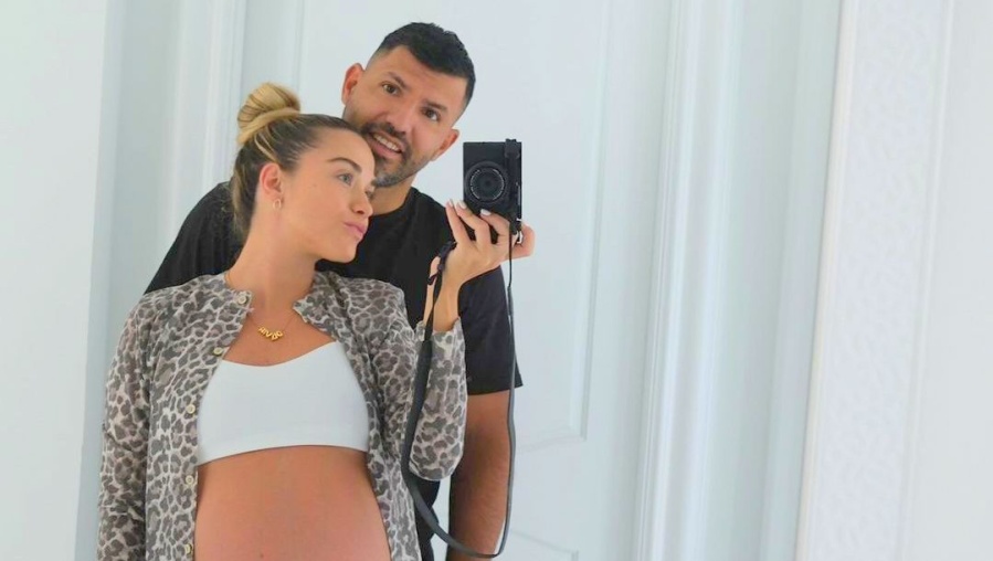 A tres días del nacimiento: Sofía Calzetti mostró las fotos más dulces de su bebé con el Kun Agüero