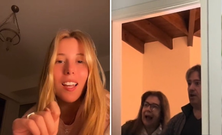Volvió al país, no le avisó nada a sus papás y los tomó por sorpresa en su propia casa: ”Está todo encendido”