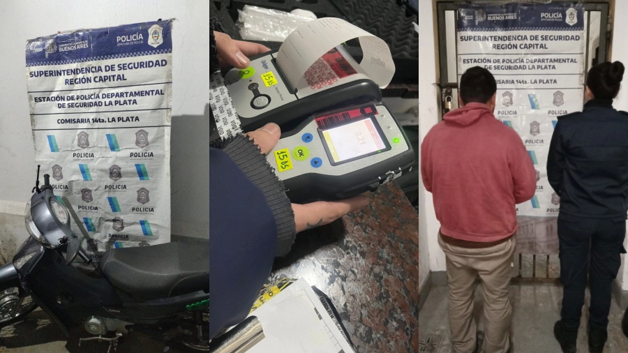 Iba alcoholizado en moto, golpeó a la policía y lo detuvieron en Romero