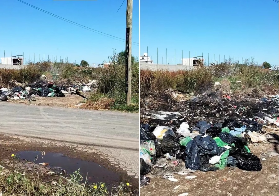 Reclaman por un basural en una cuadra de Altos de San Lorenzo: ”Ni luz tenemos”