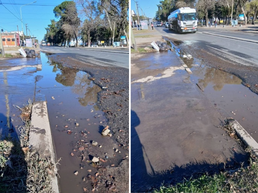 Indignación en la localidad platense de Los Hornos por los pozos en la avenida 66 y 151