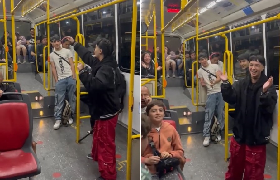 Era el cumpleaños de su mejor amiga, la sorprendió en el micro y los pasajeros le hicieron el aguante: ”Ninguno dudó”