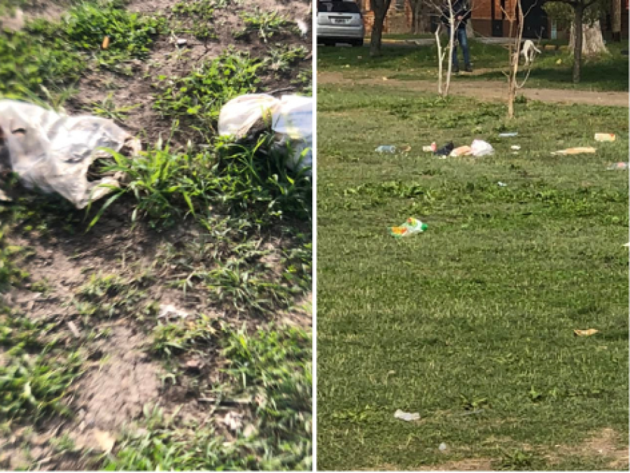 Piden limpieza en una plaza de Villa Elvira