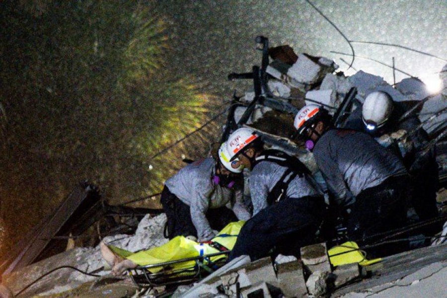 Derrumbe en Miami: encontraron otros 10 cuerpos y sube a 46 el número de muertos