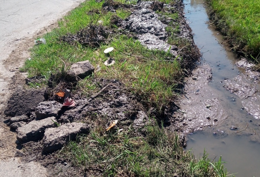 ”Cansada de que cuando limpian las zanjas dejen así”: el reclamo de una vecina de Los Hornos