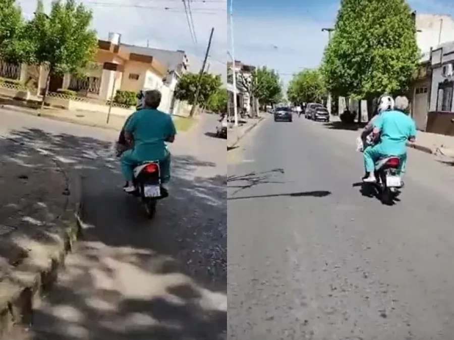 ¡Increíble! Una ambulancia se olvidó al médico y lo llevaron en moto hasta el hospital