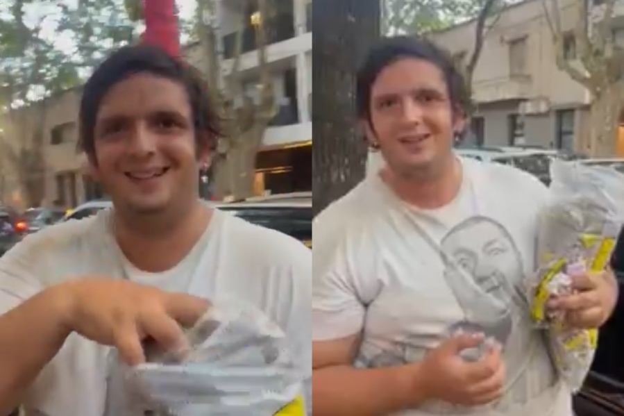 El ”Leo Mattioli platense” vende semillitas en las previas de los partidos de Estudiantes y la rompe con su canto