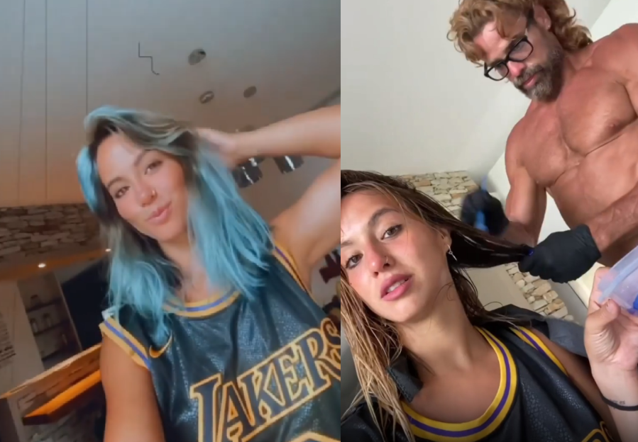 Luciano Castro habló del nuevo look que le hizo a Flor Vigna: ”Toda mi infancia teñí a mis abuelas”