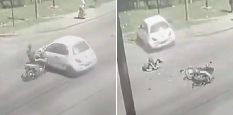 Impactante accidente dejó a un motociclista herido de gravedad en Villa Elvira