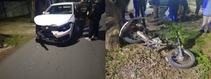 Un motociclista resultó herido tras un accidente de tránsito