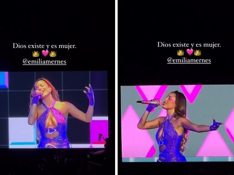 La China Suárez disfrutó el show de Emilia Mernes junto a sus hijas y la lleno de elogios: ”Dios existe y es mujer”