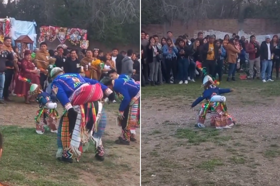 A todo ritmo, un niño bailó una danza folclórica en una fiesta boliviana platense y capturó todas las miradas: ”Tiene futuro”