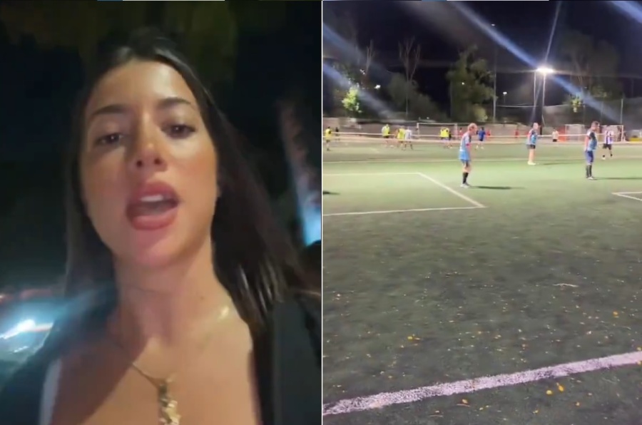 Su novio no la invita nunca a verlo jugar al fútbol, cayó de sorpresa a la canchita y se comió un garrón: ”Me voy al baile”